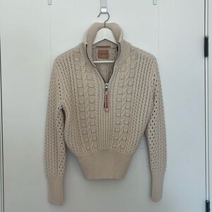 Scotch and Soda - Tan Half-Zip Sweater - Size Small